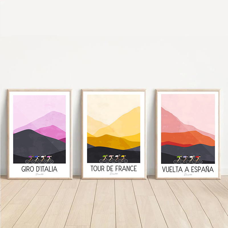 Picture Of Mountain Biking - Acquerello Ciclismo Gara Ciclista Tour De