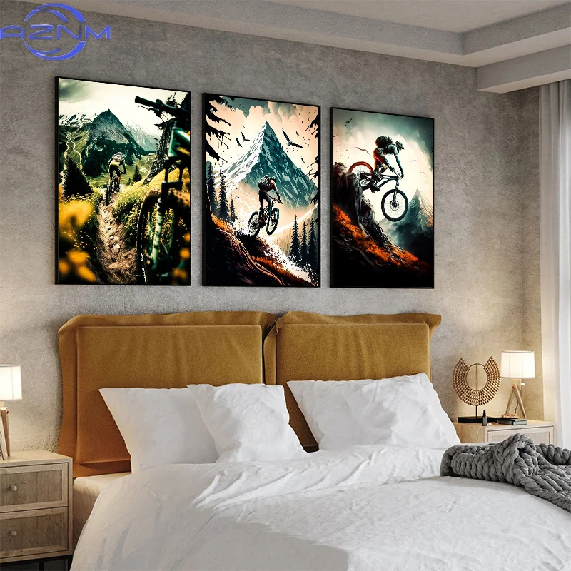 Picture Of Mountain Biking - AZNM Poster e Stampe Moderne di