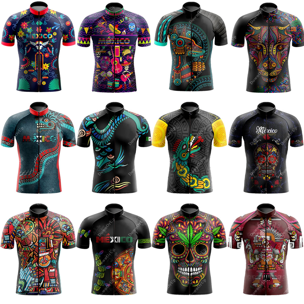 Mountain Biking New Mexico - Maglia da ciclismo da uomo Messico