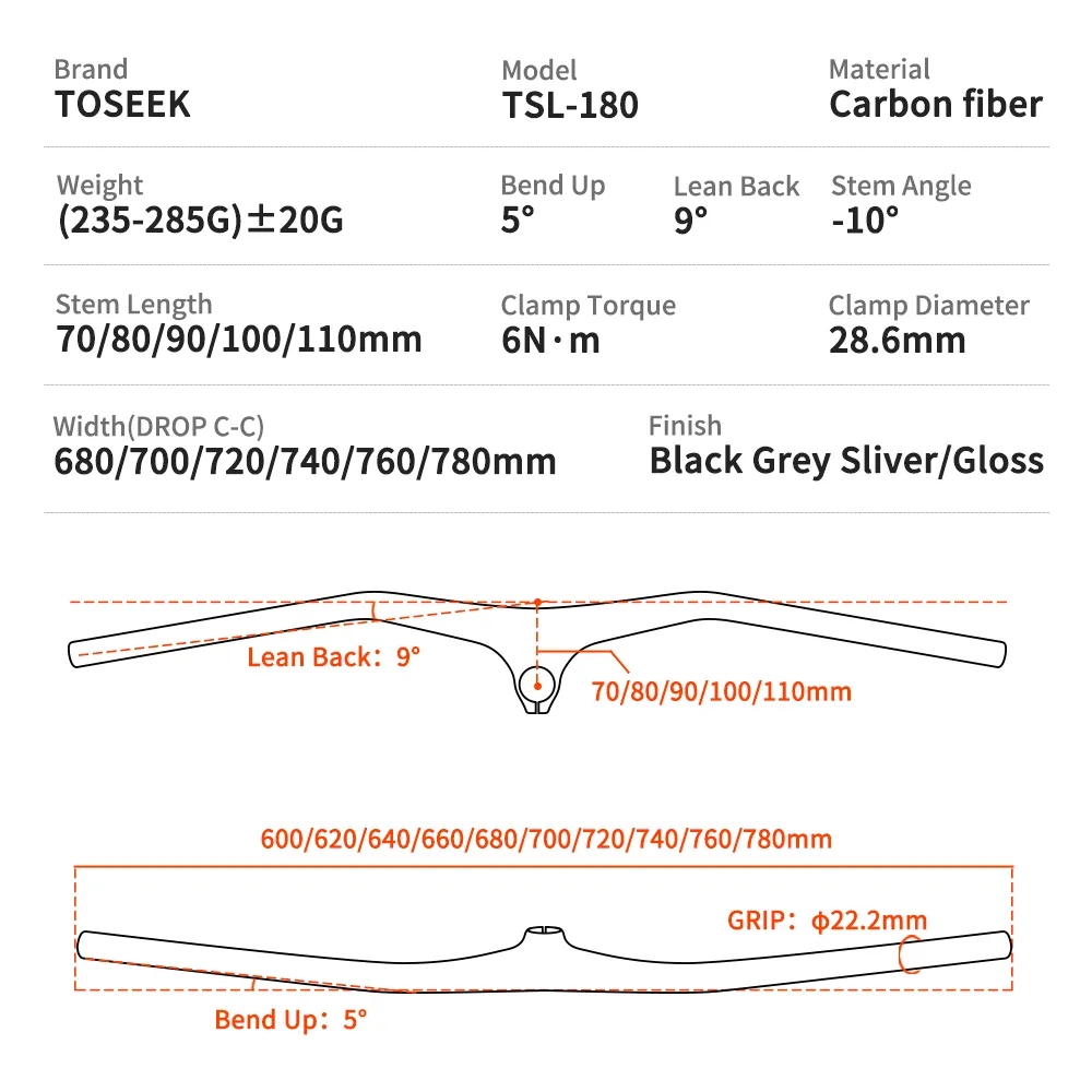 Manubrio Integrato TOSEEK T800 - Mountain Biking Xc recensione e prezzo